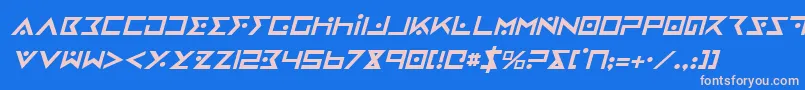 More about IronCobraItalic Font IronCobraItalic Font – Pink Fonts on Blue Background