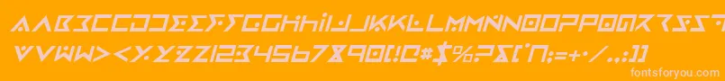 IronCobraItalic Font – Pink Fonts on Orange Background