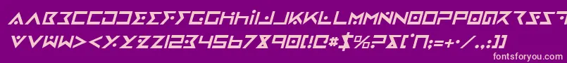 Lisätietoja IronCobraItalic-fontista IronCobraItalic-fontti – vaaleanpunaiset fontit violetilla taustalla