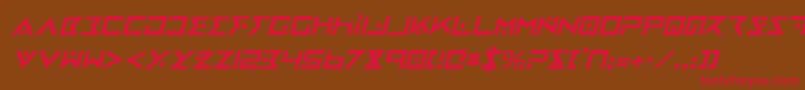 IronCobraItalic Font – Red Fonts on Brown Background