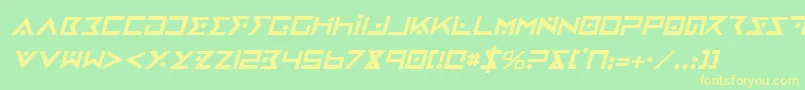 fuente IronCobraItalic – Fuentes Amarillas Sobre Fondo Verde