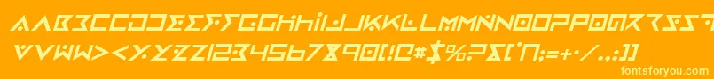 IronCobraItalicフォントについての詳細 フォントIronCobraItalic – オレンジの背景に黄色の文字