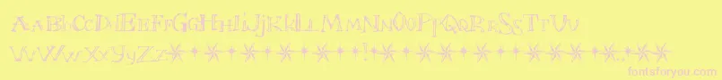 Fontrstc Font – Pink Fonts on Yellow Background