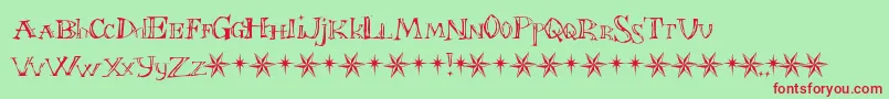 Fontrstc Font – Red Fonts on Green Background