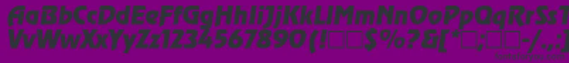 Police Revue ffy – polices noires sur fond violet
