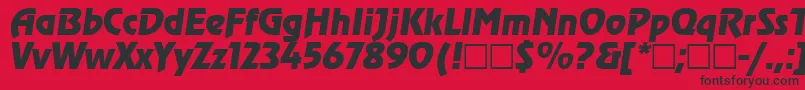 Шрифт Revue ffy – чёрные шрифты на красном фоне