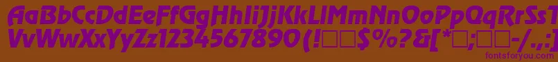 Revue ffy Font – Purple Fonts on Brown Background