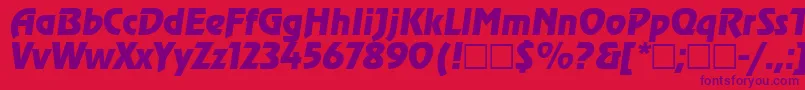 Revue ffy Font – Purple Fonts on Red Background