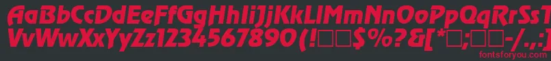 Revue ffy Font – Red Fonts on Black Background