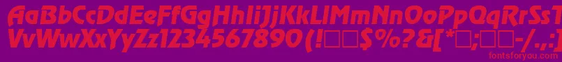 Revue ffy Font – Red Fonts on Purple Background