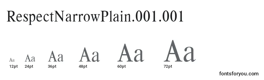 Размеры шрифта RespectNarrowPlain.001.001