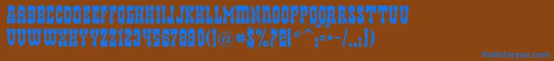 Helldorado Font – Blue Fonts on Brown Background