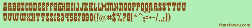 Helldorado Font – Brown Fonts on Green Background