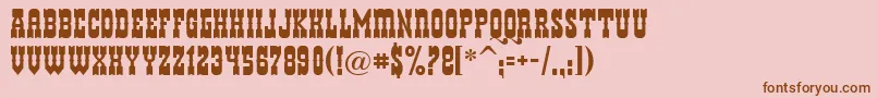 Helldorado Font – Brown Fonts on Pink Background