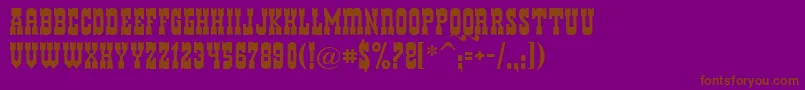 Helldorado Font – Brown Fonts on Purple Background