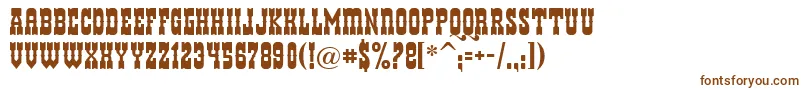Шрифт Helldorado – коричневые шрифты на белом фоне