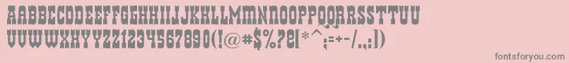 Helldorado Font – Gray Fonts on Pink Background