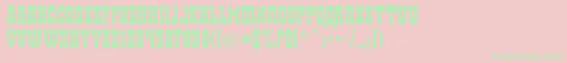 Helldorado Font – Green Fonts on Pink Background