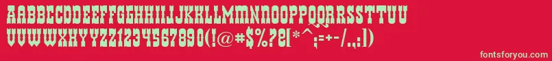 Helldorado Font – Green Fonts on Red Background