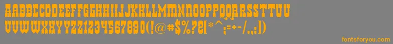 Helldorado Font – Orange Fonts on Gray Background