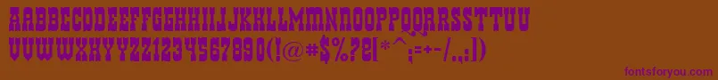 Helldorado Font – Purple Fonts on Brown Background