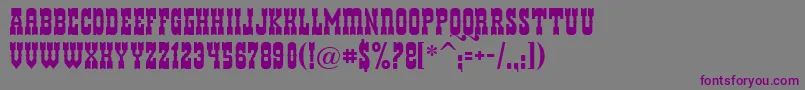 Шрифт Helldorado – фиолетовые шрифты на сером фоне