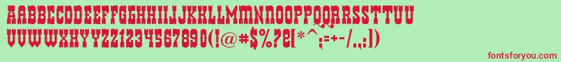 Helldorado Font – Red Fonts on Green Background