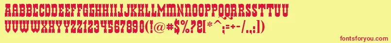 Helldorado Font – Red Fonts on Yellow Background