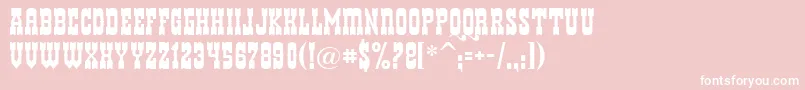 Helldorado Font – White Fonts on Pink Background