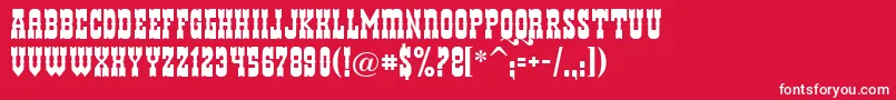 Helldorado Font – White Fonts on Red Background