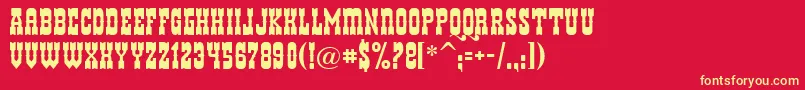 Helldorado Font – Yellow Fonts on Red Background