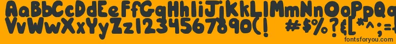 Шрифт DjbHunkyChunk – чёрные шрифты на оранжевом фоне