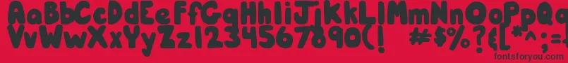 フォントDjbHunkyChunk – 赤い背景に黒い文字