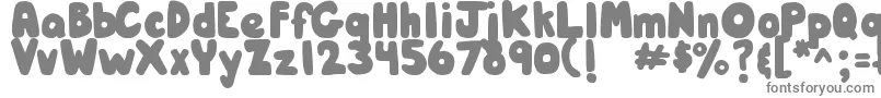 DjbHunkyChunk-fontti – harmaat kirjasimet valkoisella taustalla