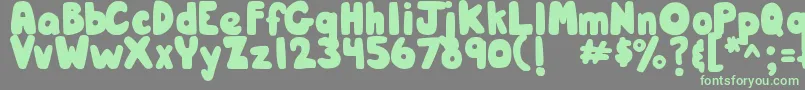 fuente DjbHunkyChunk – Fuentes Verdes Sobre Fondo Gris