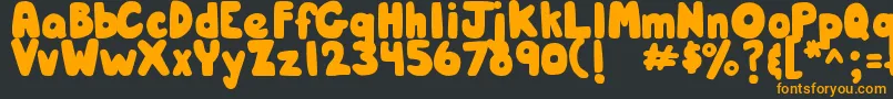 Czcionka DjbHunkyChunk – pomarańczowe czcionki na czarnym tle