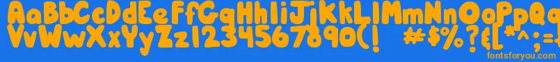 Шрифт DjbHunkyChunk – оранжевые шрифты на синем фоне
