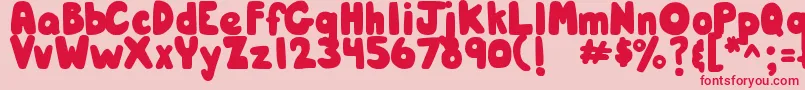 Lisätietoja DjbHunkyChunk-fontista DjbHunkyChunk-fontti – punaiset fontit vaaleanpunaisella taustalla