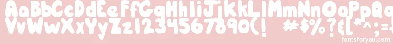 Шрифт DjbHunkyChunk – белые шрифты на розовом фоне