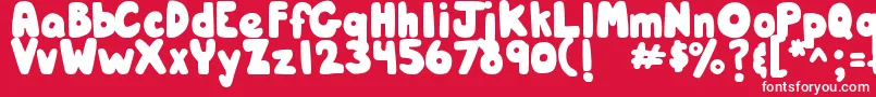 DjbHunkyChunk Font – White Fonts on Red Background