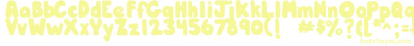 DjbHunkyChunk-fontti – keltaiset fontit valkoisella taustalla