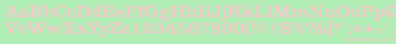 ClareantiqueBold Font – Pink Fonts on Green Background