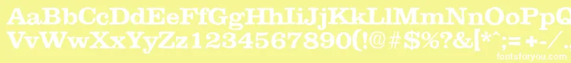 ClareantiqueBold Font – White Fonts on Yellow Background