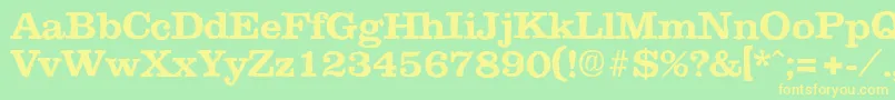 ClareantiqueBold Font – Yellow Fonts on Green Background