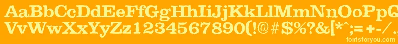 ClareantiqueBold Font – Yellow Fonts on Orange Background