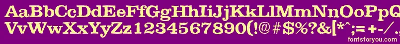 ClareantiqueBold Font – Yellow Fonts on Purple Background