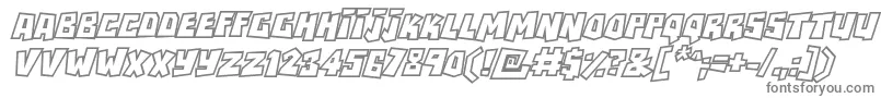 Шрифт RockbiteroutlinesItalic – серые шрифты