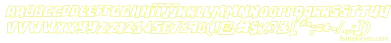 RockbiteroutlinesItalic-fontti – keltaiset fontit