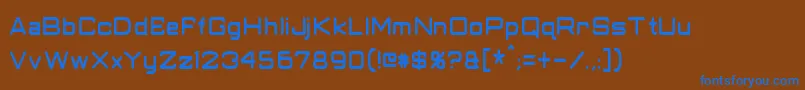 Czcionka ClassicRobotCondensed – niebieskie czcionki na brązowym tle