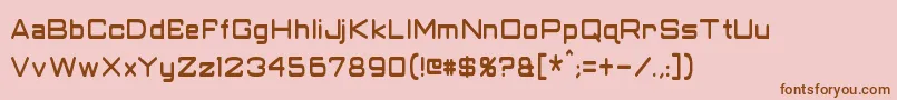 Шрифт ClassicRobotCondensed – коричневые шрифты на розовом фоне
